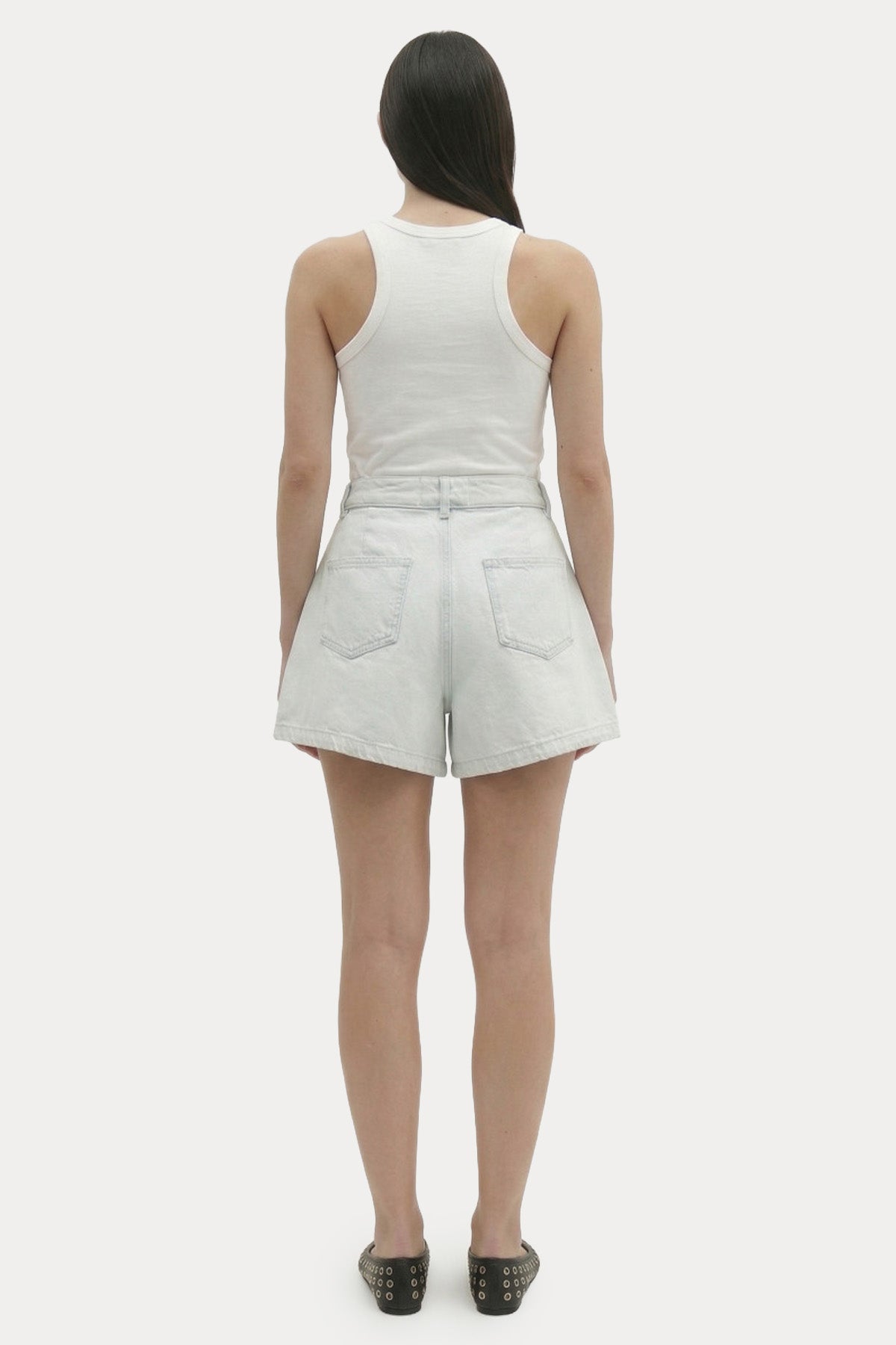 Berenice Relaxed Fit Tek Pile Yıkamalı Denim Şort