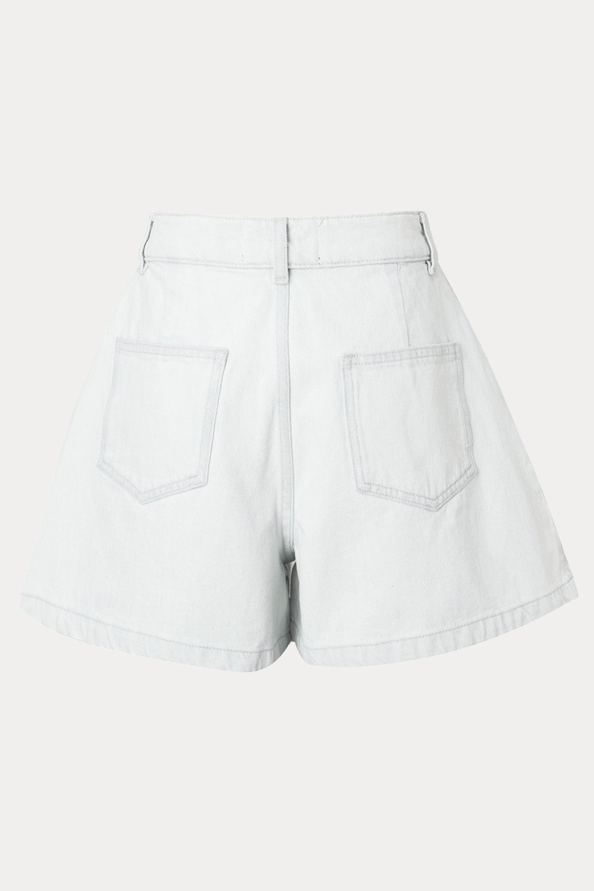 Berenice Relaxed Fit Tek Pile Yıkamalı Denim Şort
