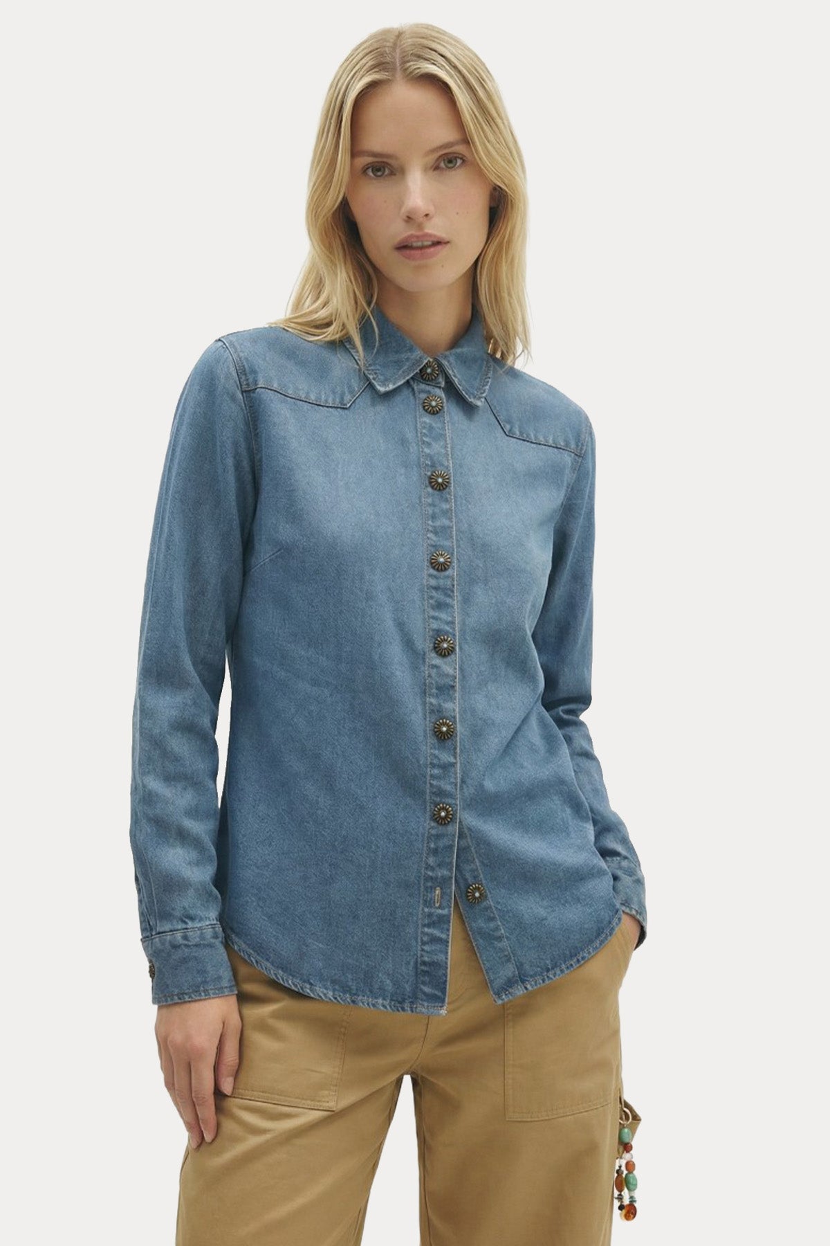 Berenice Regular Fit Denim Gömlek