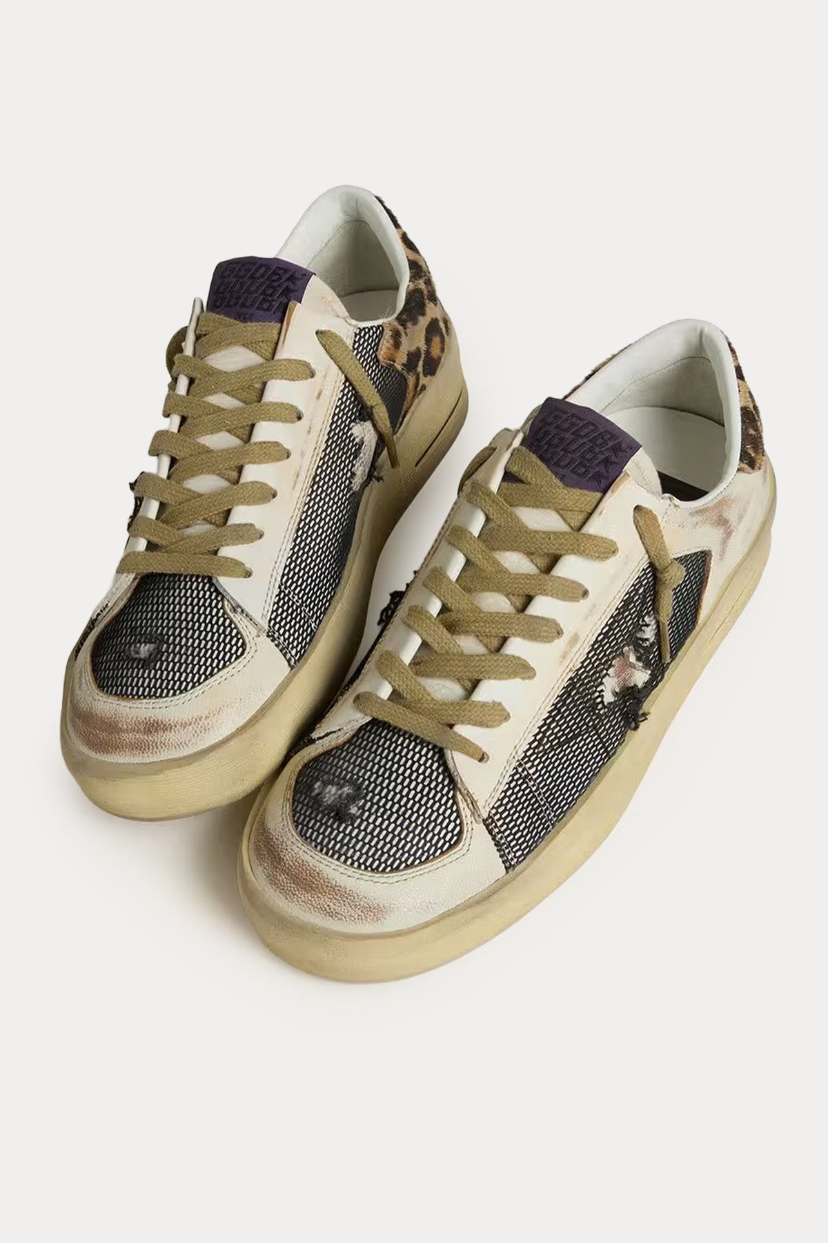 Golden Goose Stardan Leopar Desenli Sneaker Ayakkabı