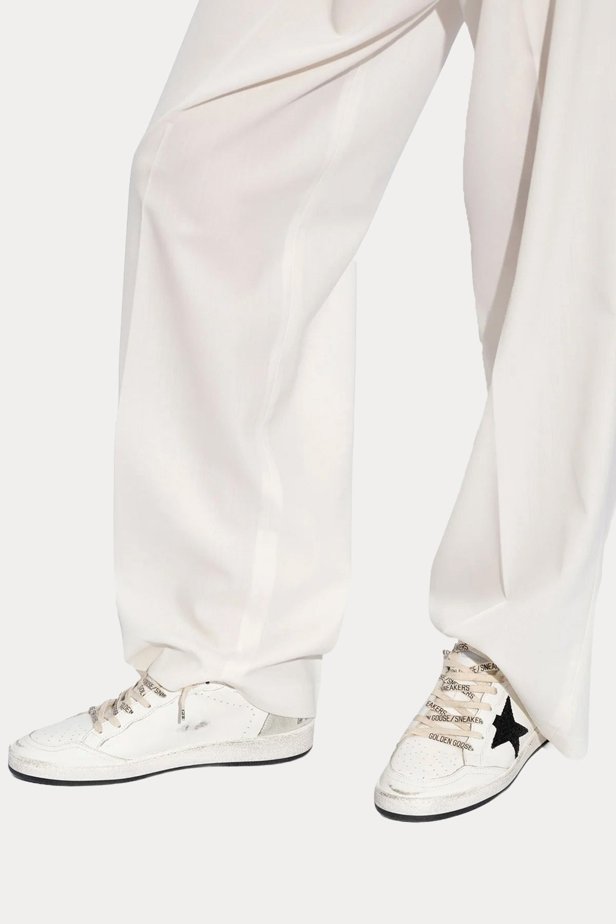 Golden Goose Ball-Star Payetli Deri Sneaker Ayakkabı-Ayakkabı-Libas
