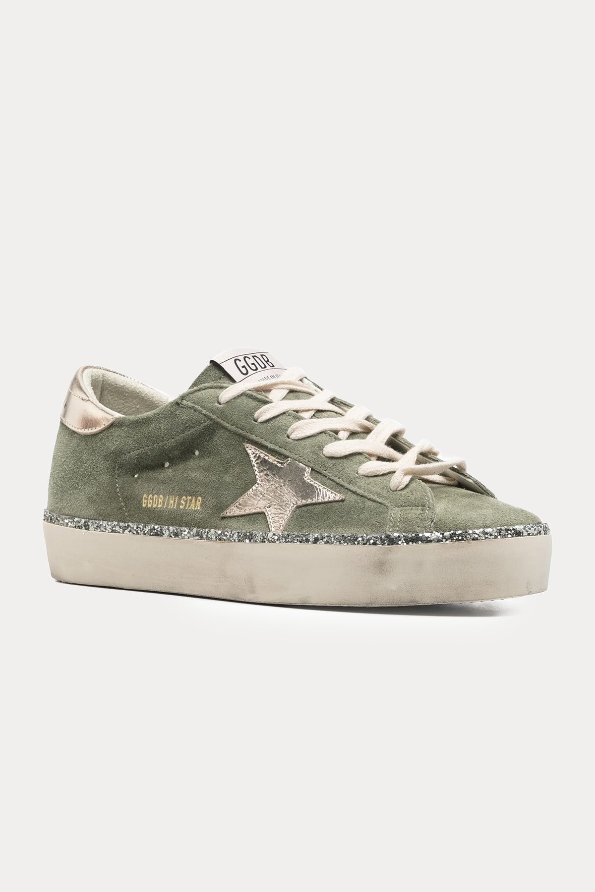 Golden Goose Hi-Star Payetli Süet Sneaker Ayakkabı-Ayakkabı-Libas