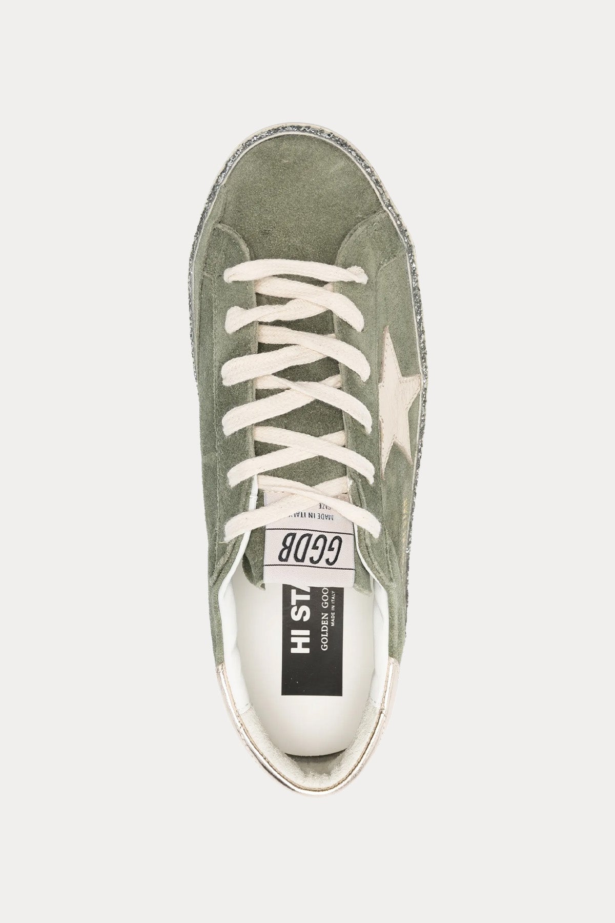 Golden Goose Hi-Star Payetli Süet Sneaker Ayakkabı-Ayakkabı-Libas
