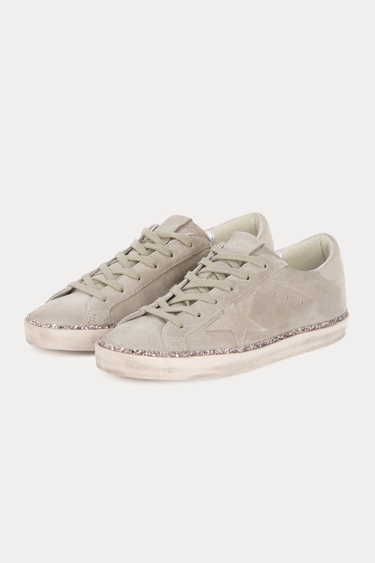 Golden Goose Super-Star Payetli Süet Sneaker Ayakkabı-Ayakkabı-Libas