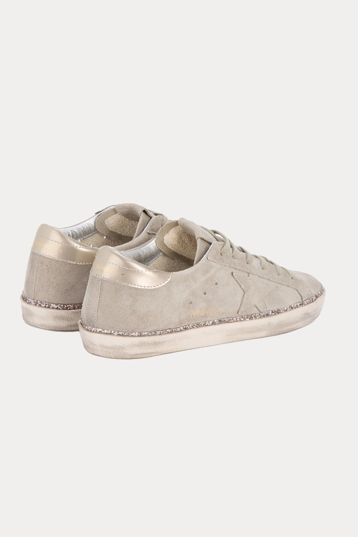 Golden Goose Super-Star Payetli Süet Sneaker Ayakkabı-Ayakkabı-Libas