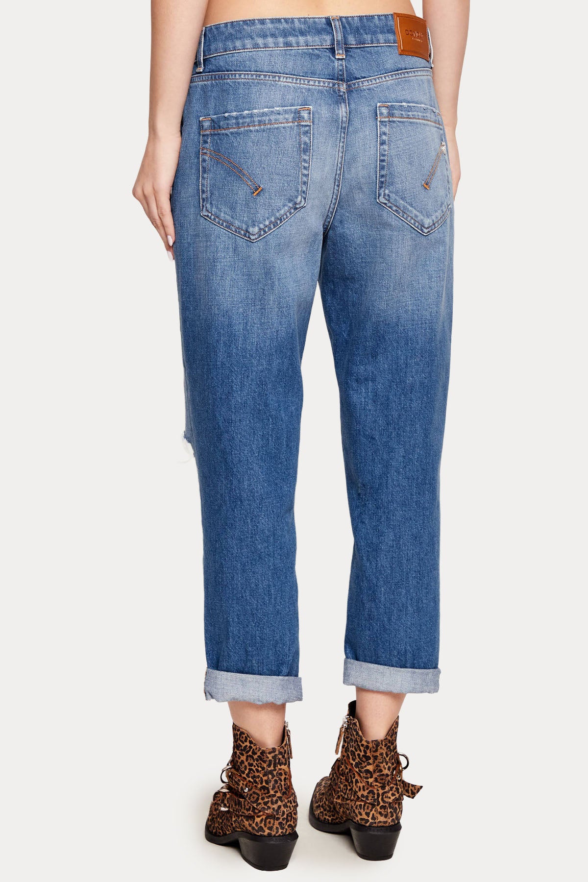Dondup Koons Loose Fit Yıkamalı Jeans-Jeans-Libas