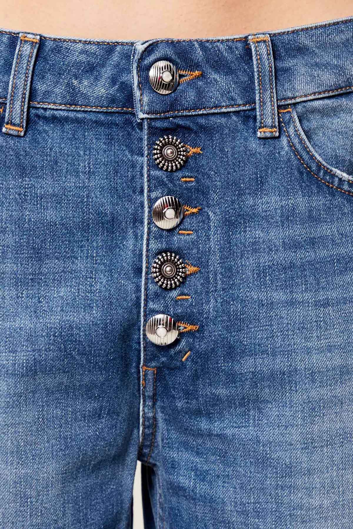 Dondup Koons Loose Fit Yıkamalı Jeans-Jeans-Libas