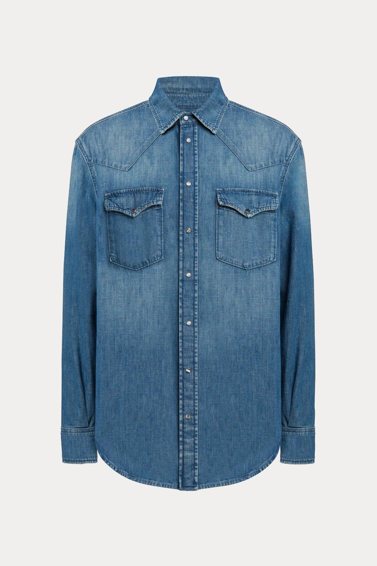 Dondup Regular Fit Yıkamalı Denim Gömlek-Gömlek-Libas