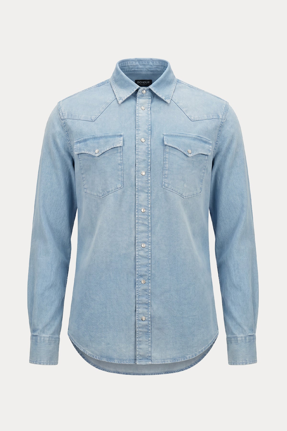 Dondup Regular Fit Yıkamalı Streç Denim Gömlek