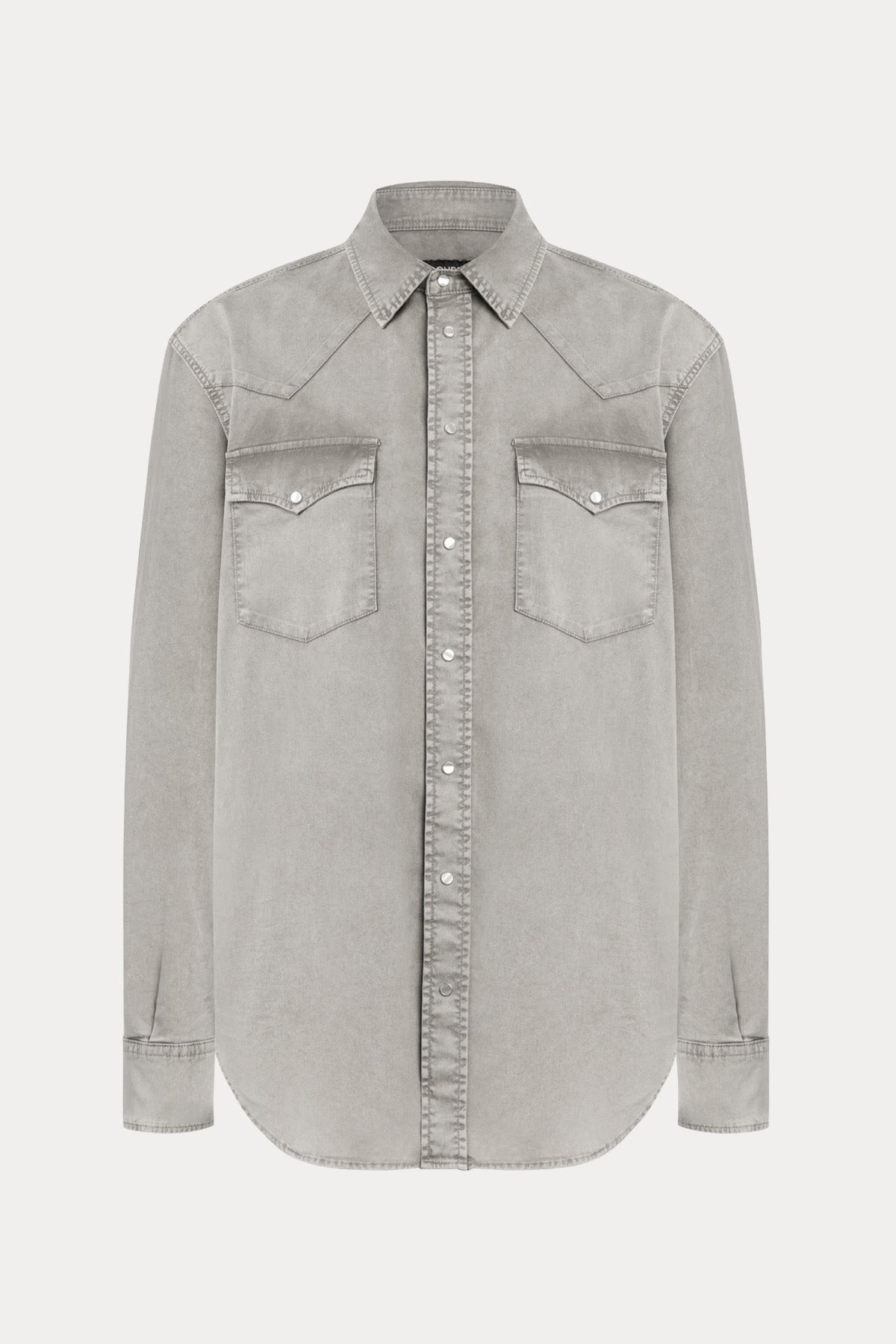 Dondup Regular Fit Yıkamalı Streç Denim Gömlek-Gömlek-Libas