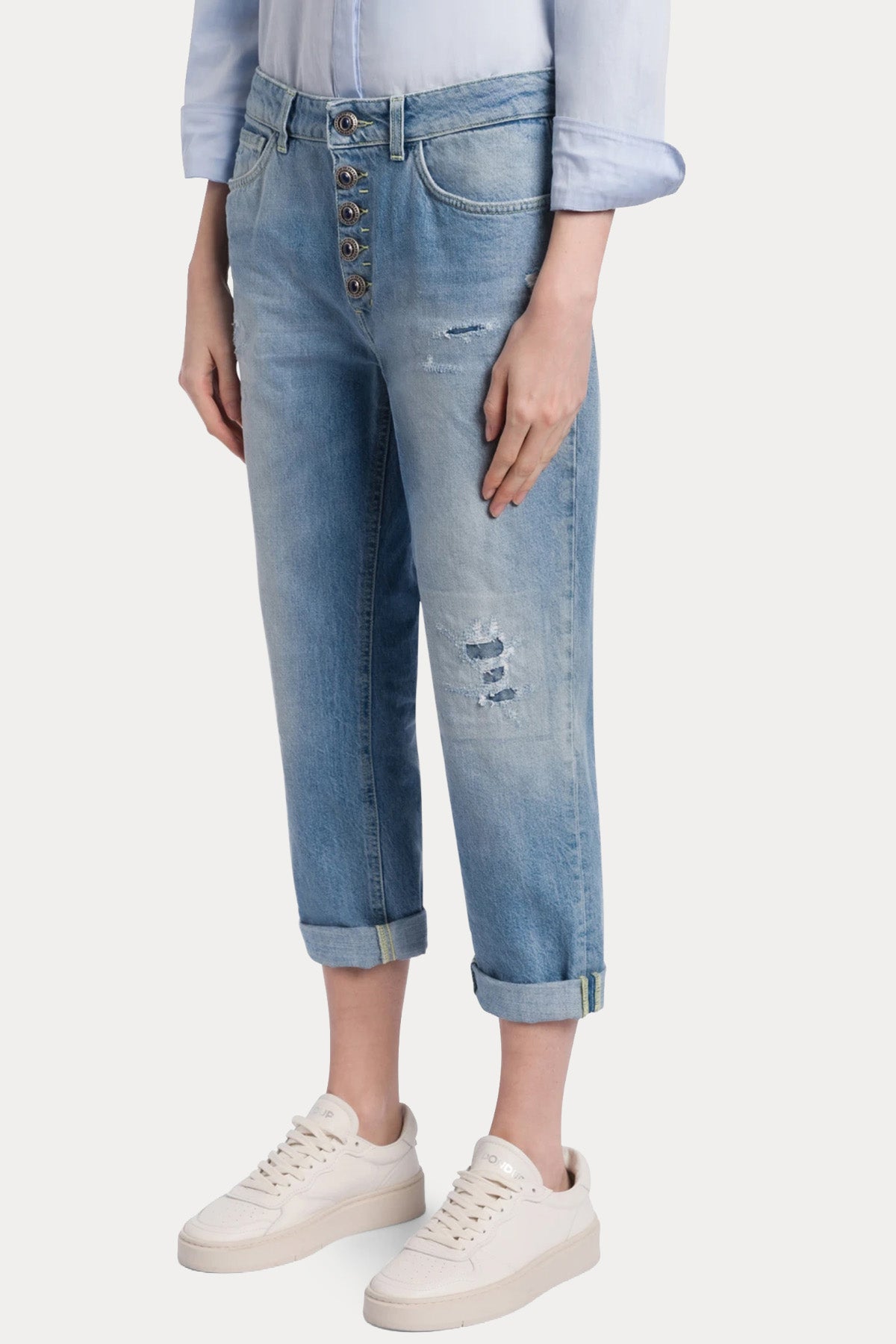 Dondup Koons Loose Fit Yıkamalı Jeans-Jeans-Libas