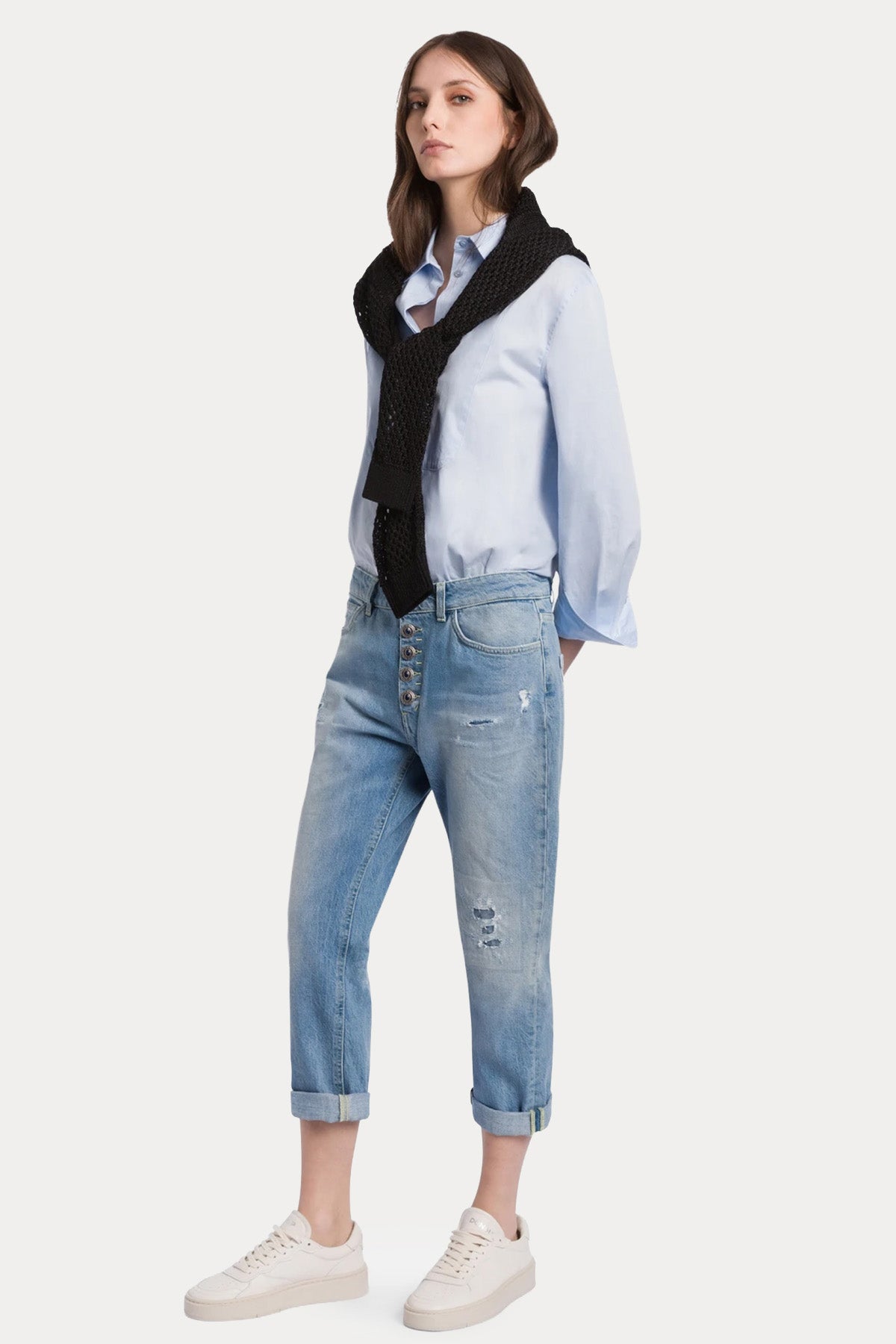 Dondup Koons Loose Fit Yıkamalı Jeans