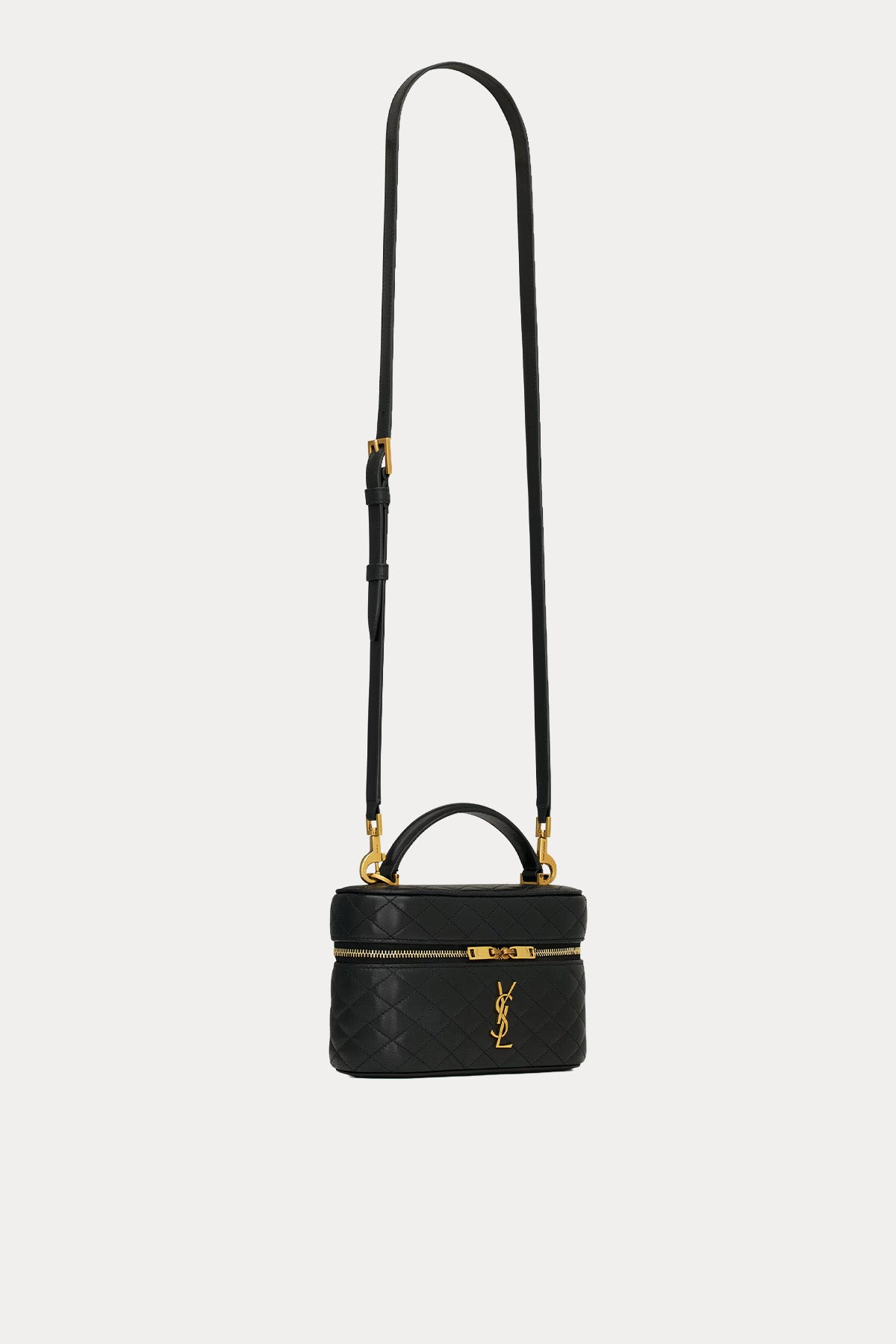 Saint Laurent Logolu Small Kapitone Deri Omuz Çantası-Çanta-Libas