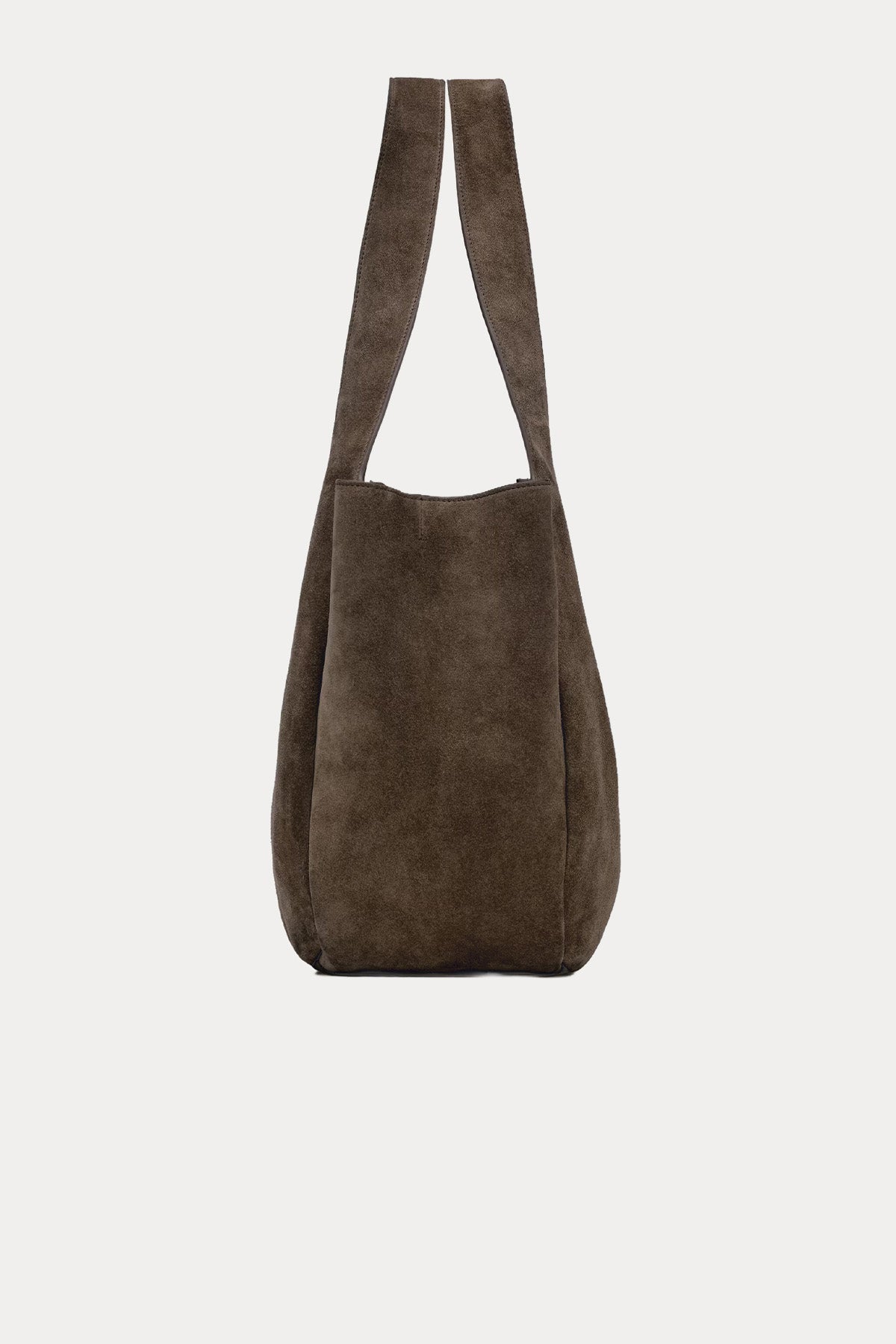 Saint Laurent Logolu Large Süet Omuz Çantası-Çanta-Libas