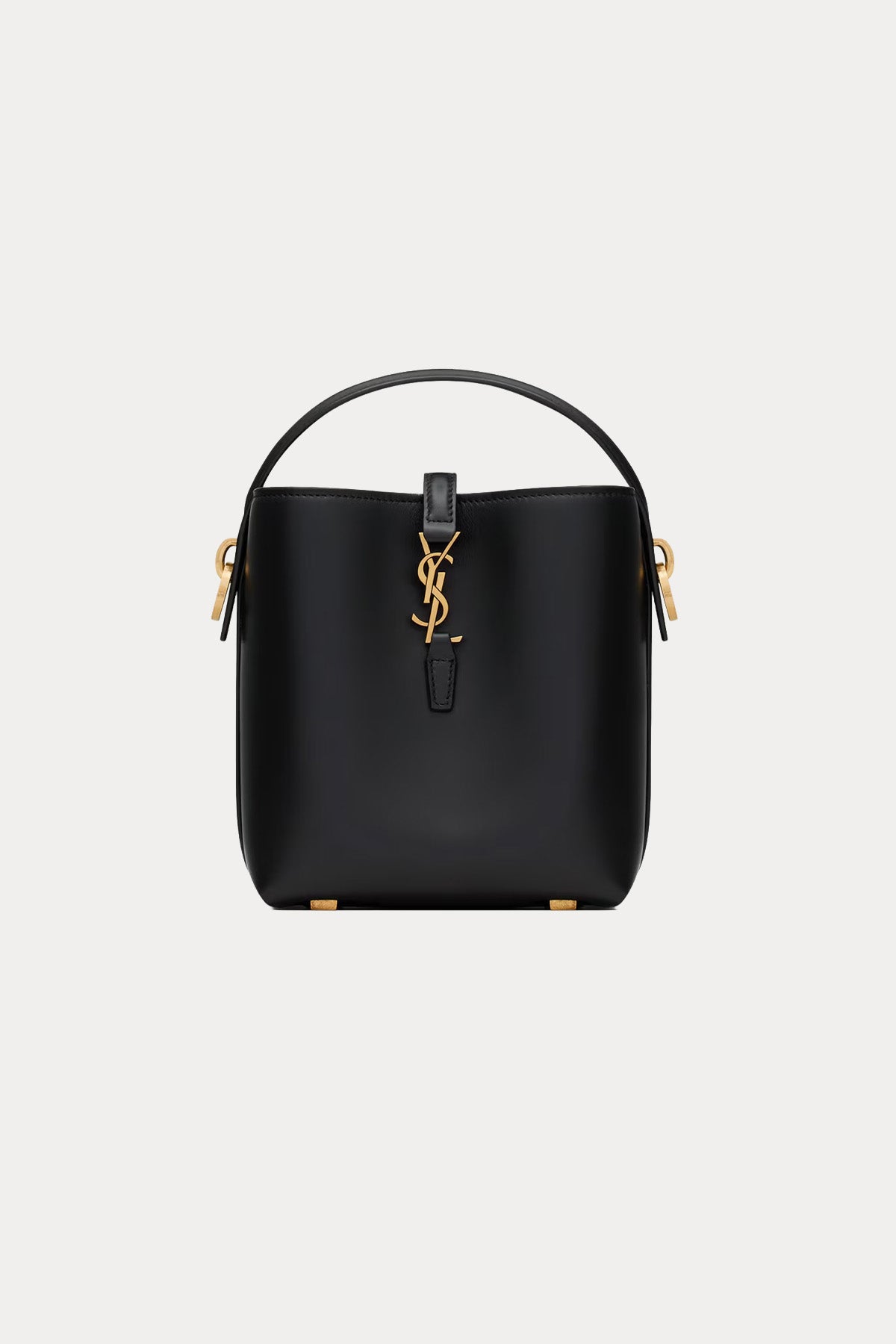 Saint Laurent Logolu Mini Deri Omuz Çantası-Çanta-Libas