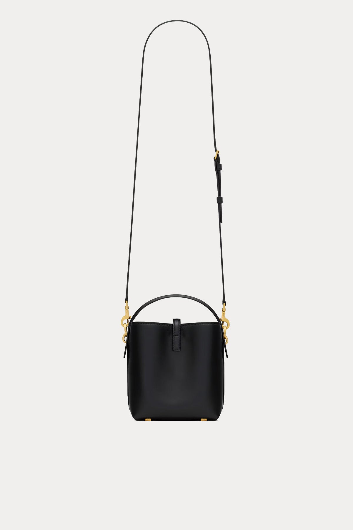 Saint Laurent Logolu Mini Deri Omuz Çantası-Çanta-Libas
