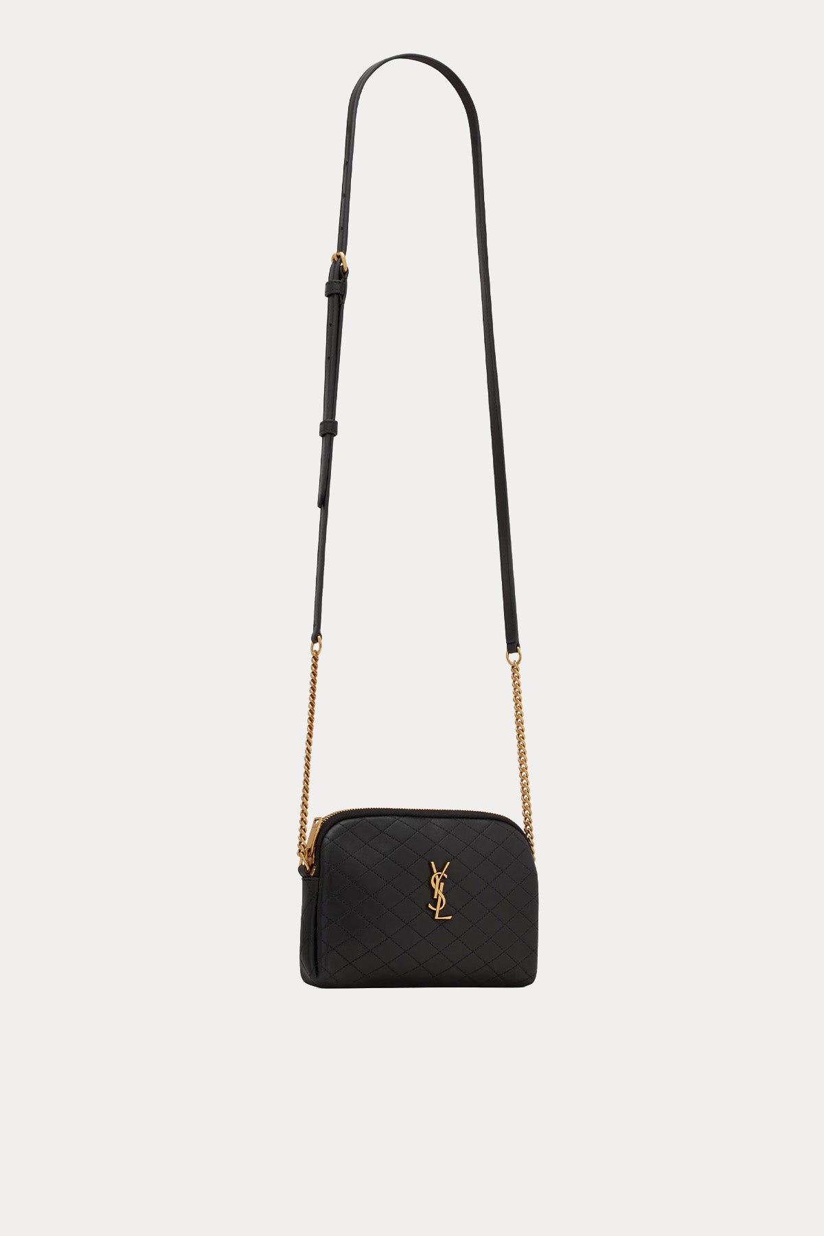 Saint Laurent Logolu Mini Deri Omuz Çantası-Çanta-Libas