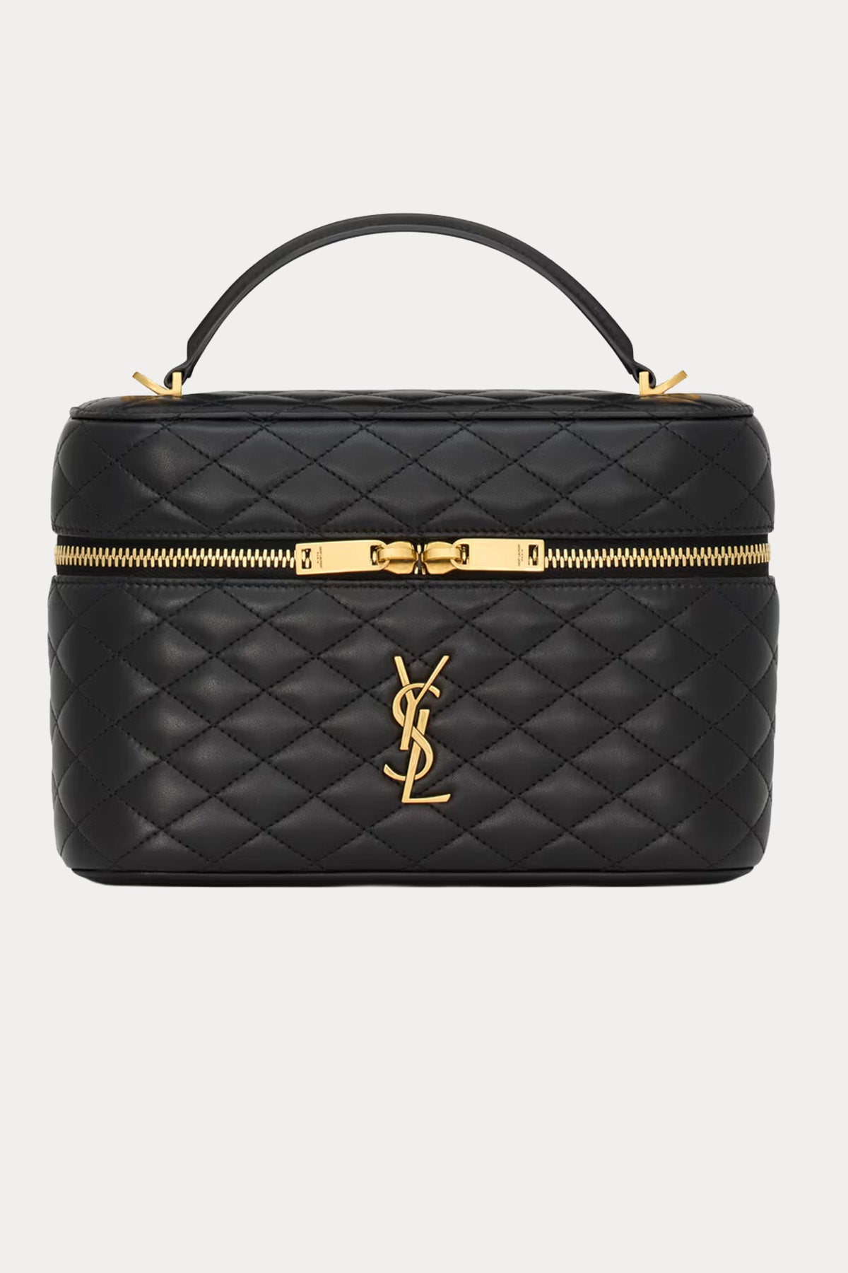 Saint Laurent Logolu Medium Kapitone Deri Omuz Çantası