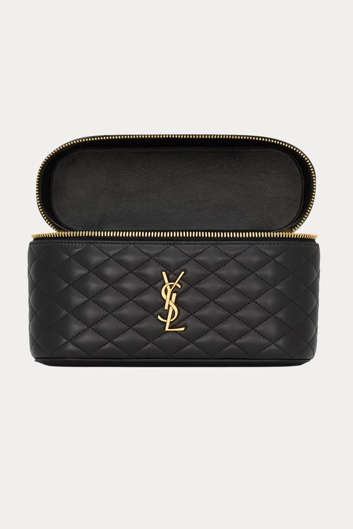 Saint Laurent Logolu Medium Kapitone Deri Omuz Çantası-Çanta-Libas