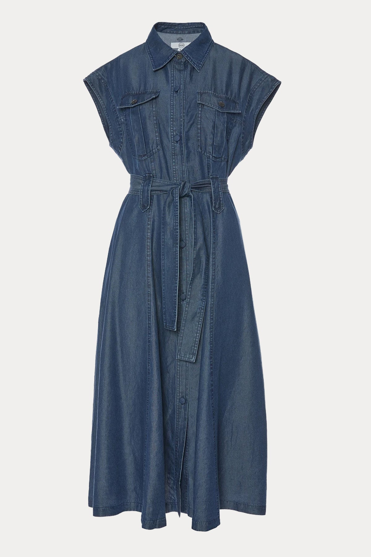 Bsb Relaxed Fit Denim Midi Gömlek Elbise