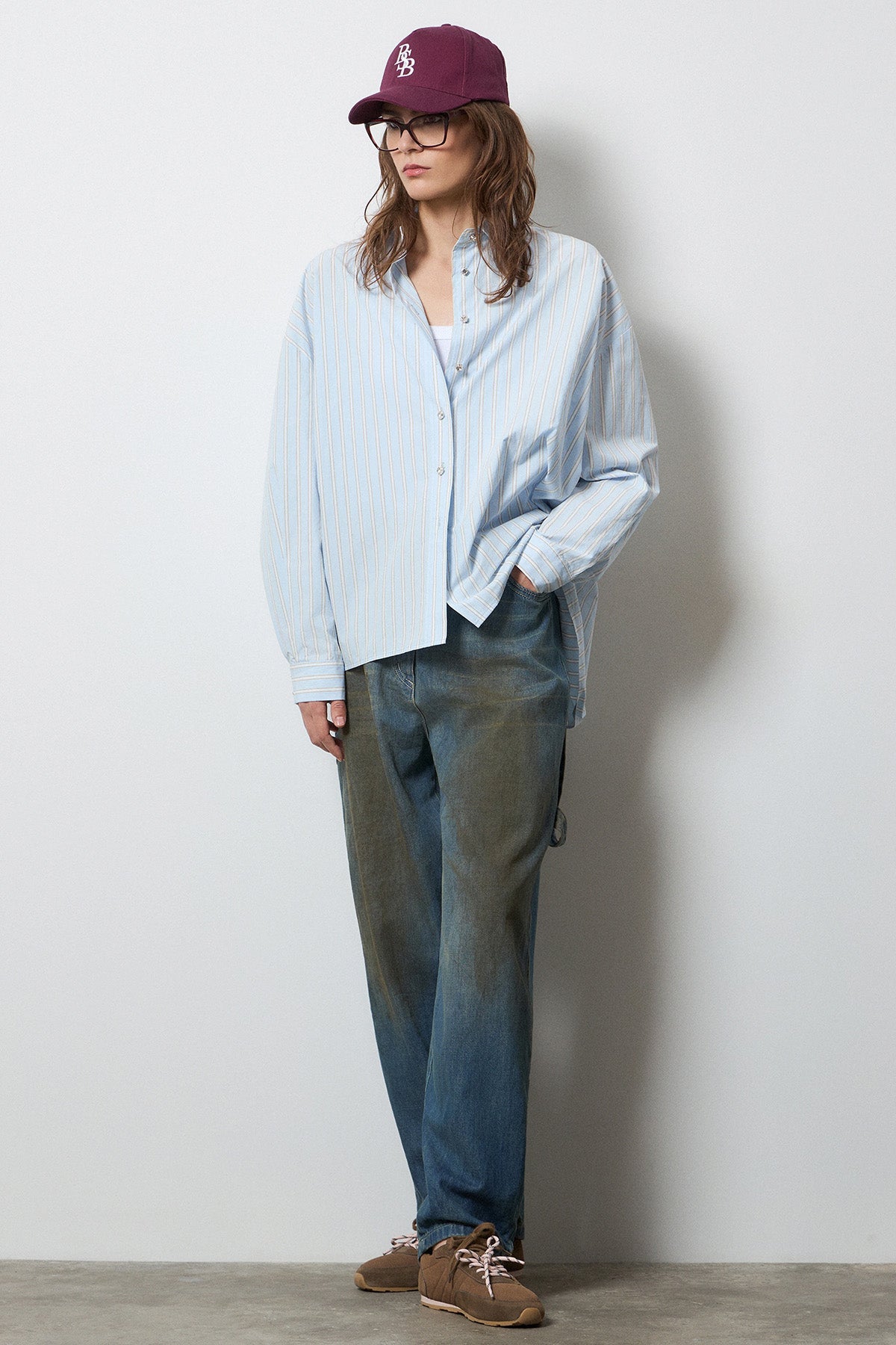 Bsb Relaxed Fit Çizgili Gömlek