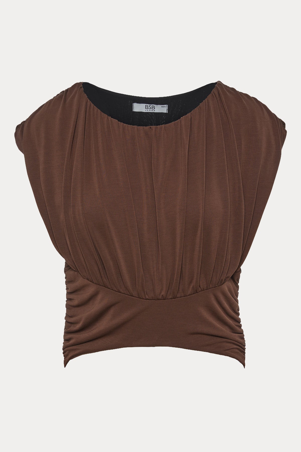 Bsb Regular Fit Yumuşak Dokulu Crop Bluz