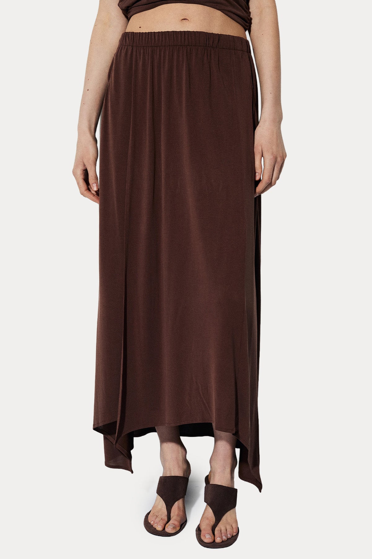 Bsb Regular Fit Beli Lastikli Midi Etek-Etek-Libas
