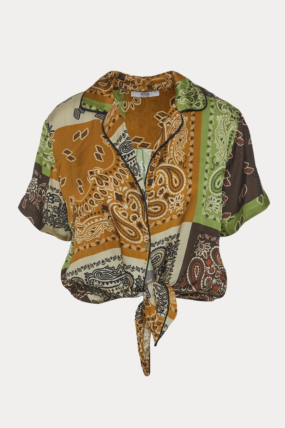 Bsb Relaxed Fit Etnik Desenli Gömlek