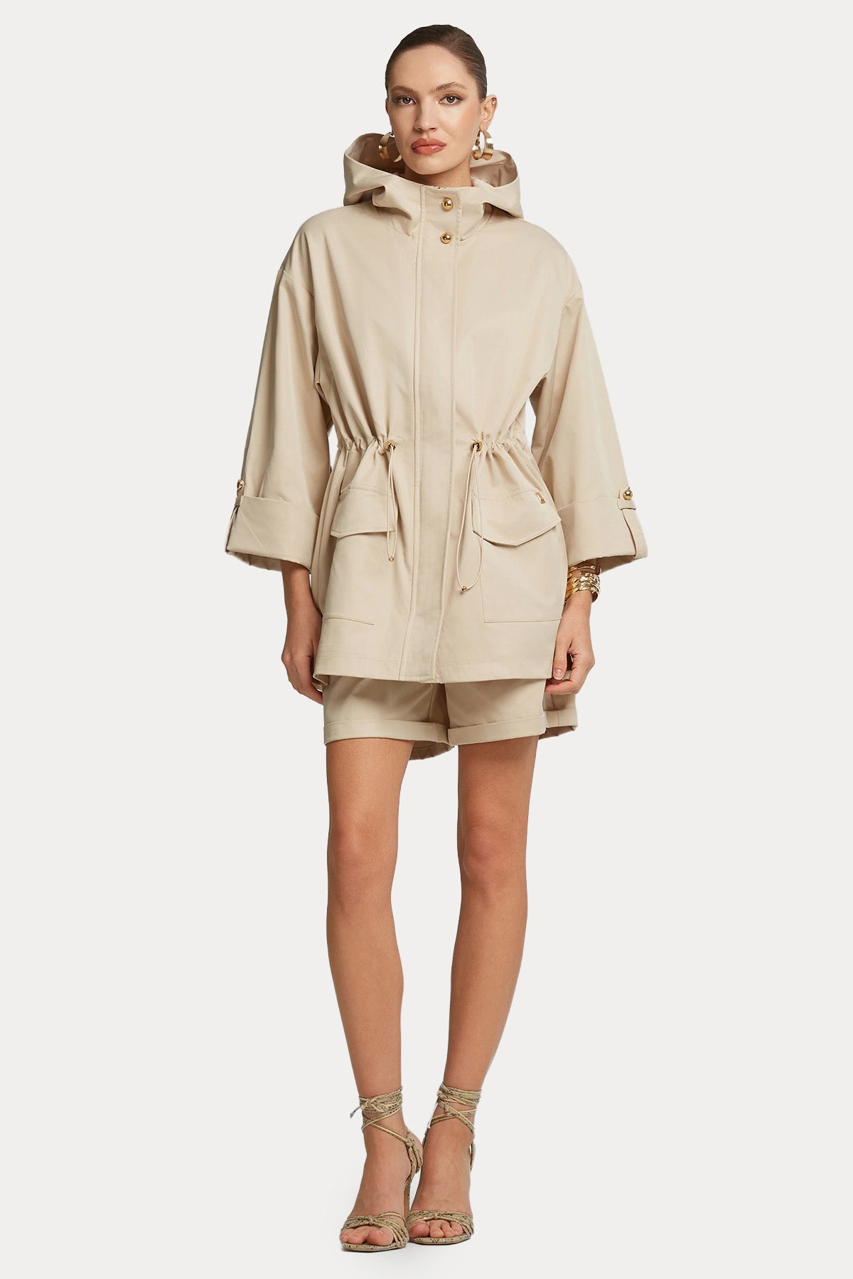 Lynne Relaxed Fit Kapüşonlu Trençkot