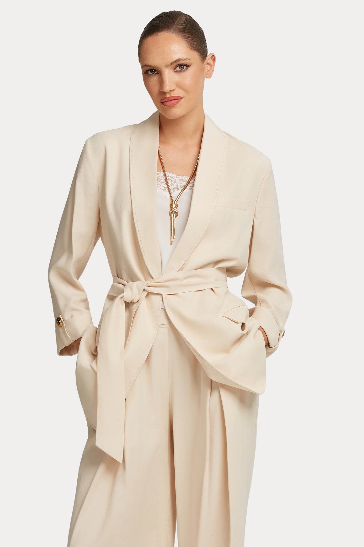 Lynne Relaxed Fit Kemerli Blazer Ceket