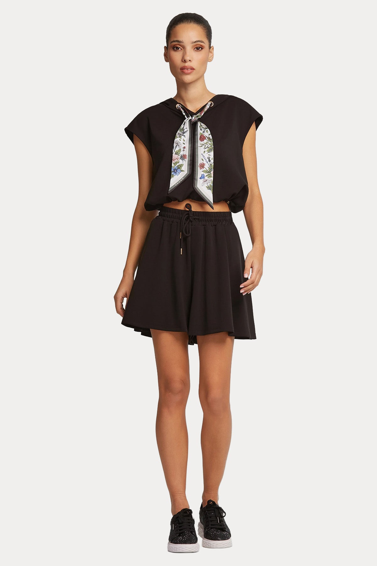 Lynne Relaxed Fit Kapüşonlu Streç Bluz-Bluz-Libas