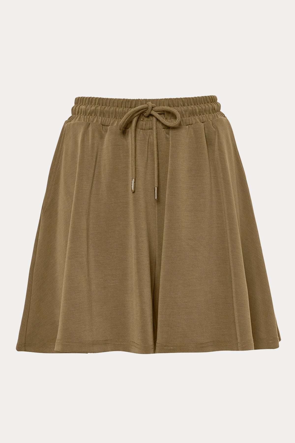 Lynne Relaxed Fit Beli Lastikli Streç Şort