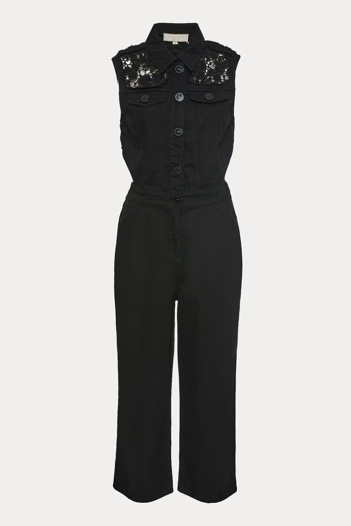 Lynne Regular Fit Nakış Detaylı Denim Tulum