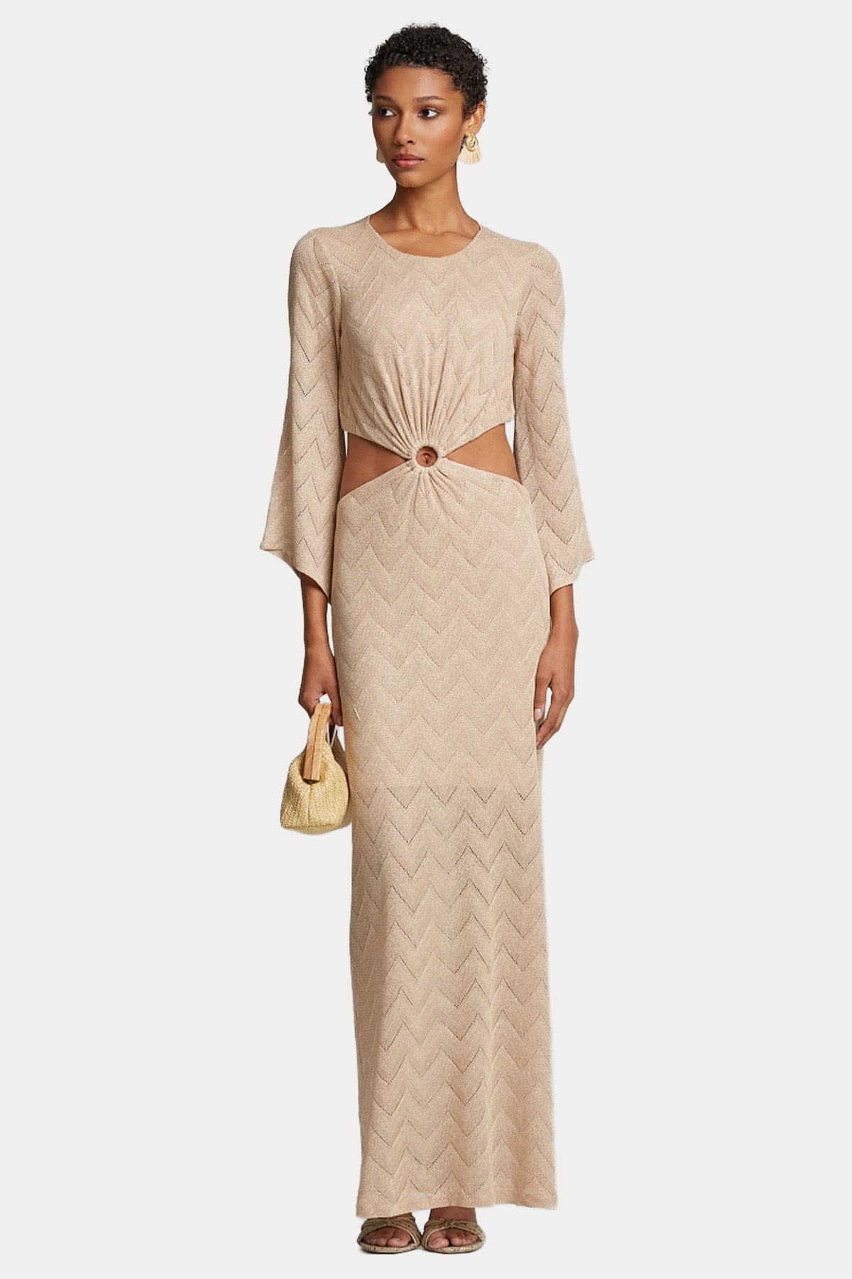 Lynne Regular Fit Bel Dekolteli Maxi Elbise