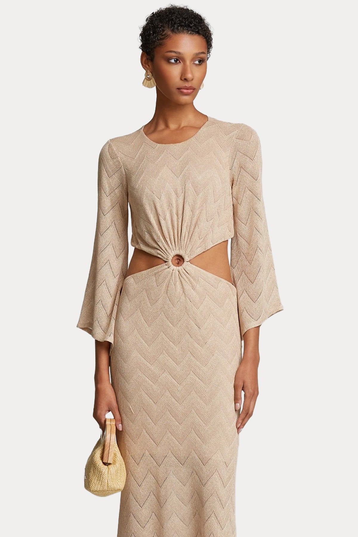 Lynne Regular Fit Bel Dekolteli Maxi Elbise