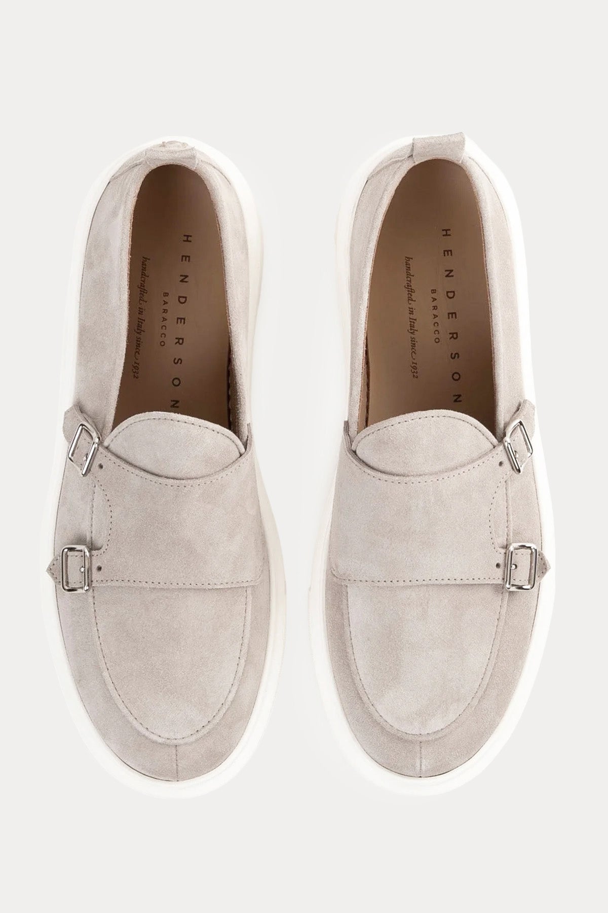 Henderson Tim Çift Tokalı Extralight Taban Süet Monk Loafer Ayakkabı