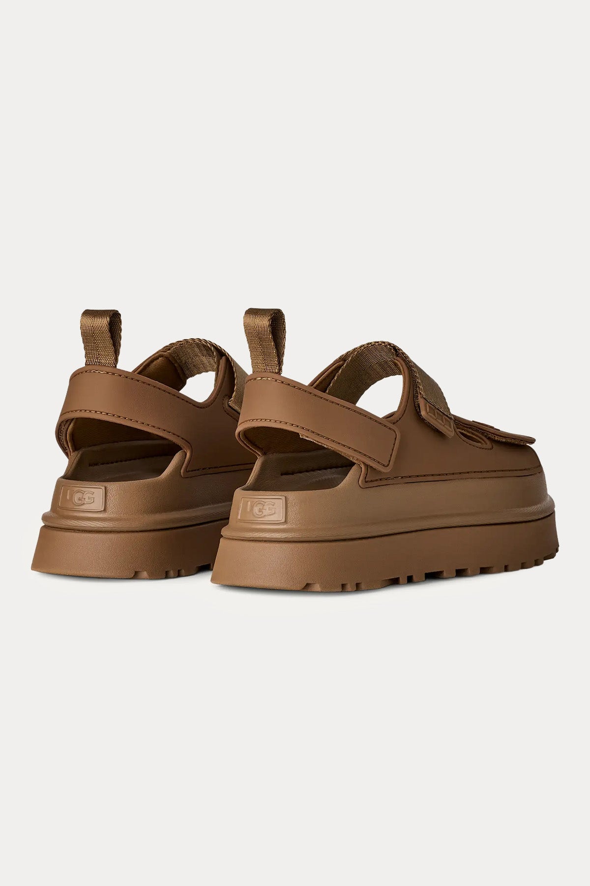 Ugg Bison Brown GoldenGlow Cırt Cırt Bantlı Sandalet