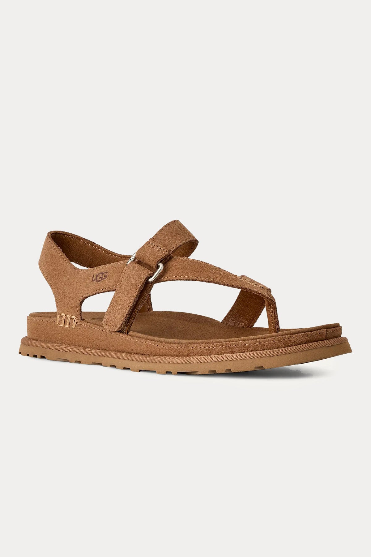 Ugg Chestnut GoldenGaze Parmak Arası Süet Sandalet-Sandalet-Libas