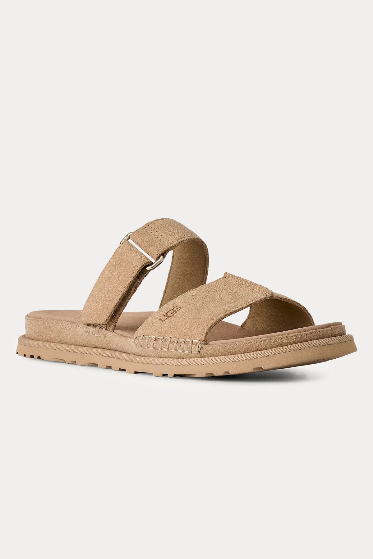 Ugg Mustard Seed GoldenGaze Cırt Cırt Bantlı Süet Terlik-Terlik-Libas