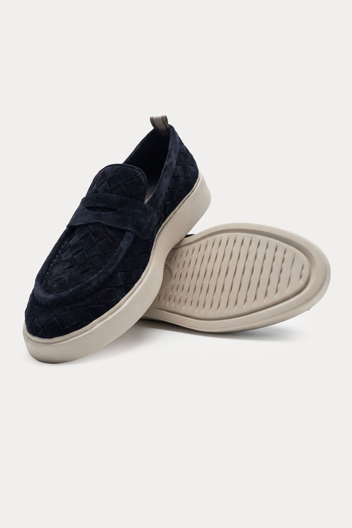 Officine Creative Frame Extralight Taban Örgü Süet Loafer Ayakkabı