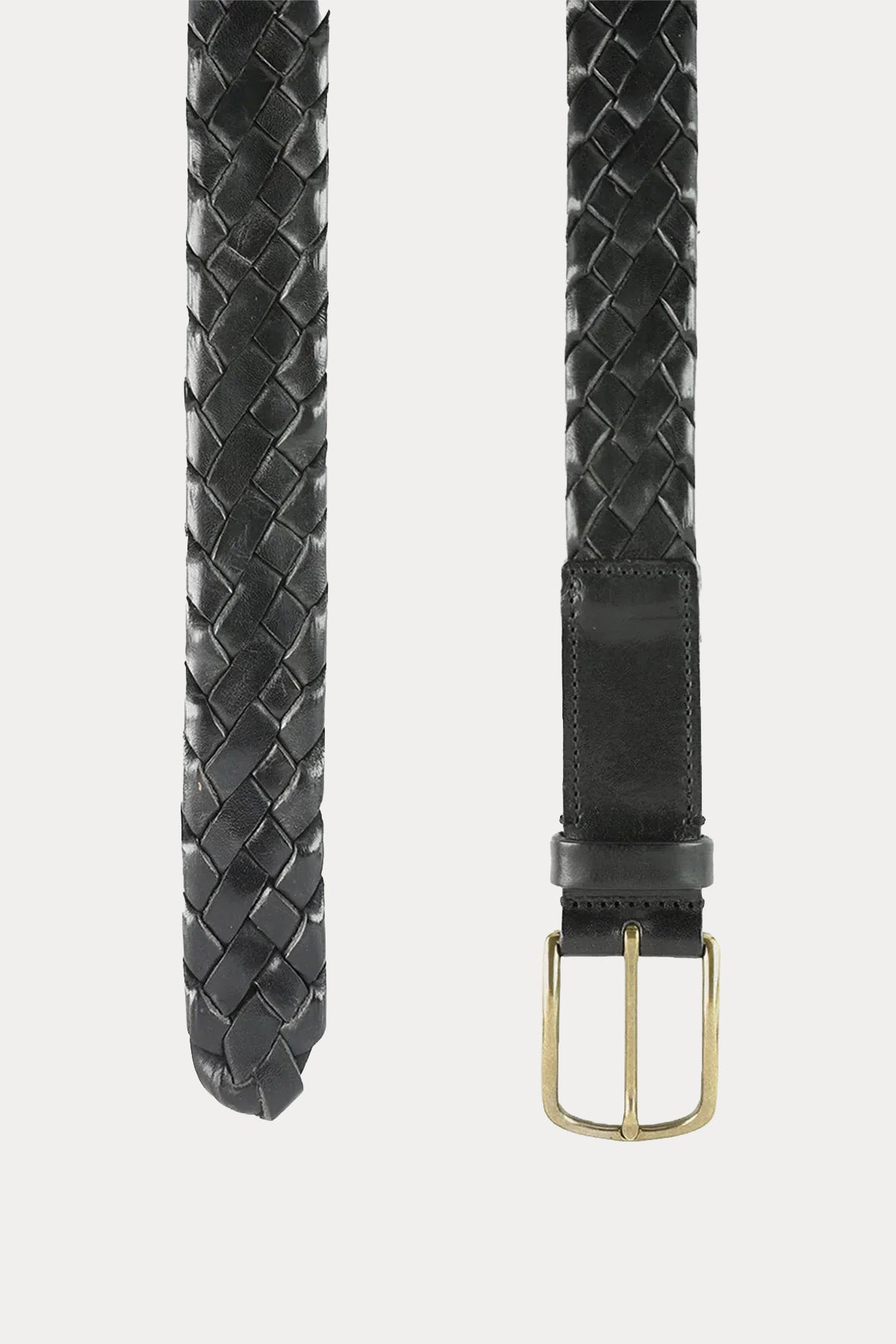 Officine Creative Strip Örgü Deri Kemer