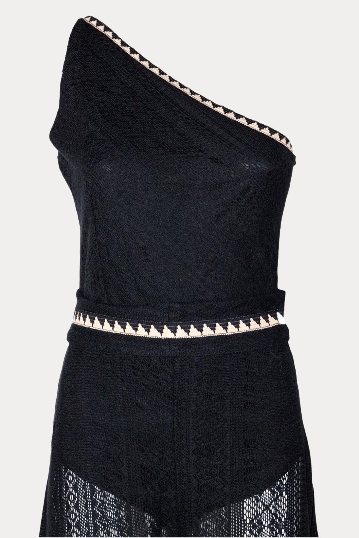 Pho Firenze Slim Fit Kuşaklı Örgü Tulum-Tulum-Libas