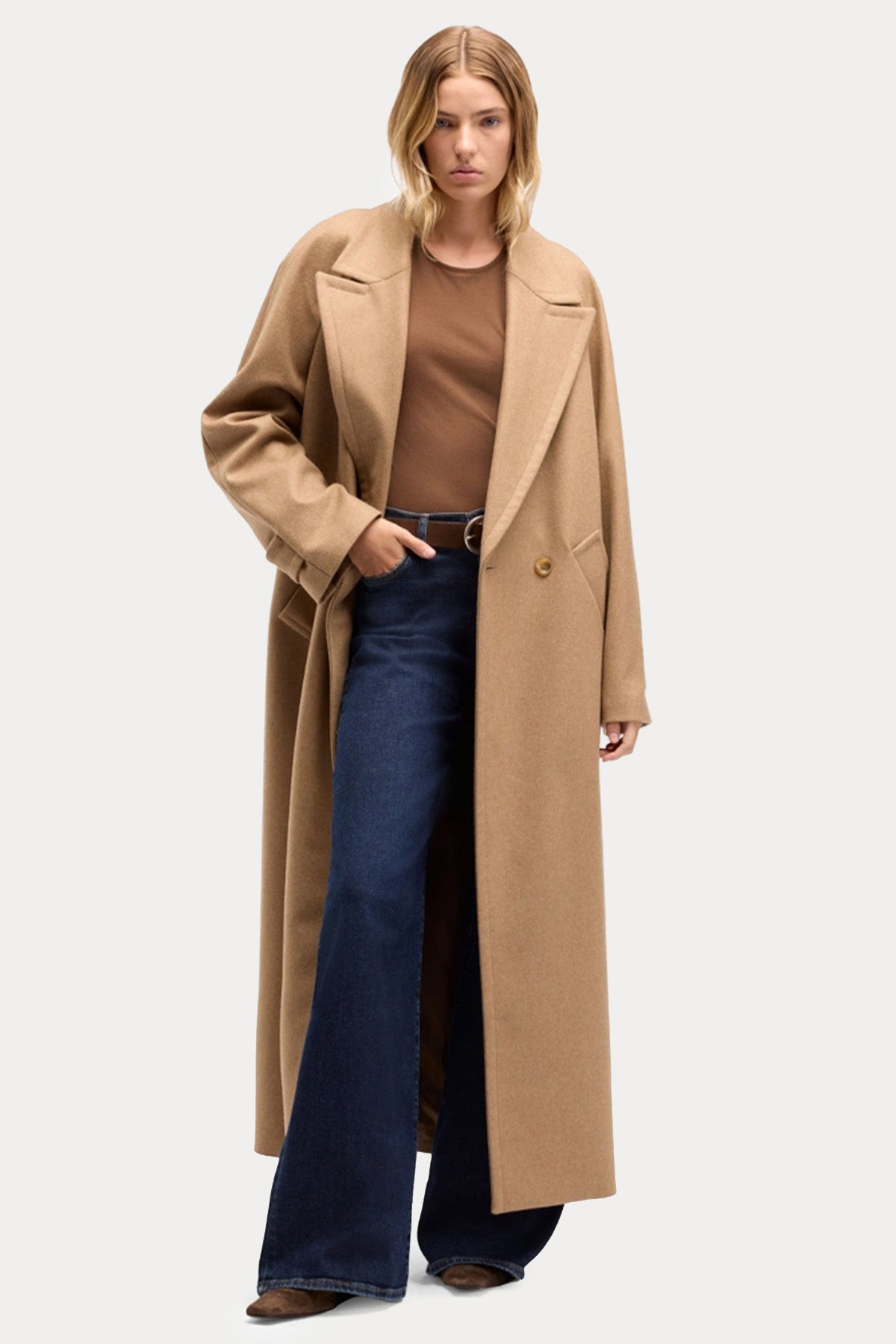 7 For All Mankind Yüksek Bel Geniş Paçalı Streç Jeans