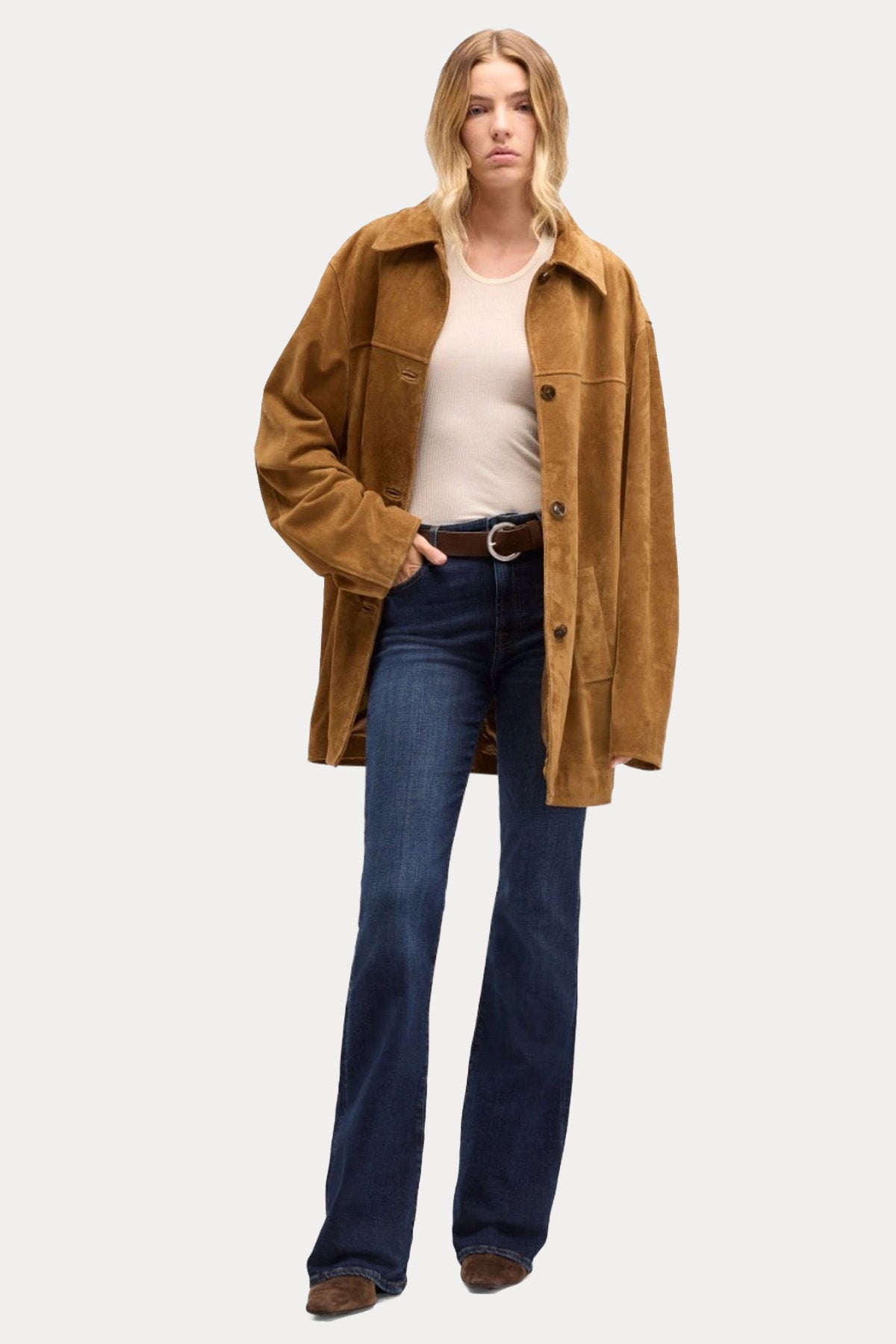 7 For All Mankind Slim Fit Çan Paça Yıkamalı Streç Jeans