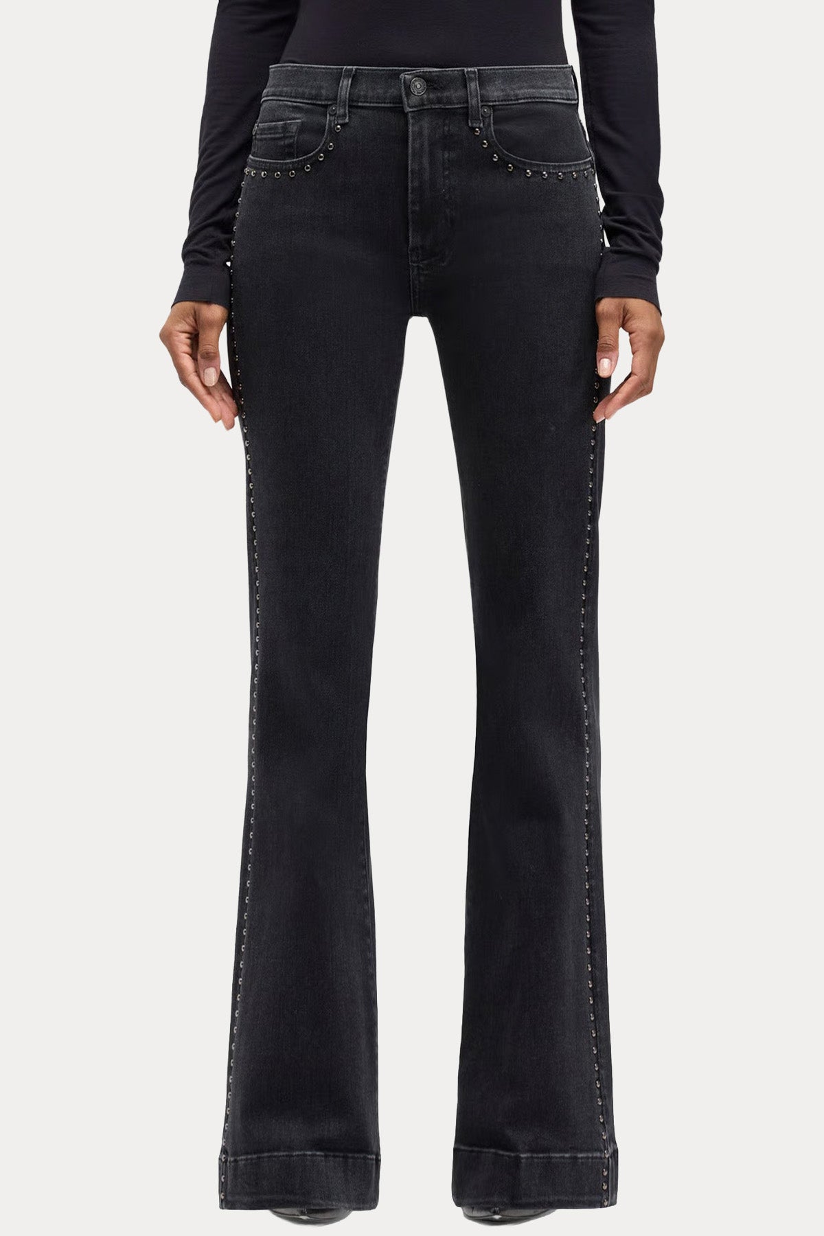 7 For All Mankind Dojo Tailorless Troklu Çan Paça Jeans-Jeans-Libas