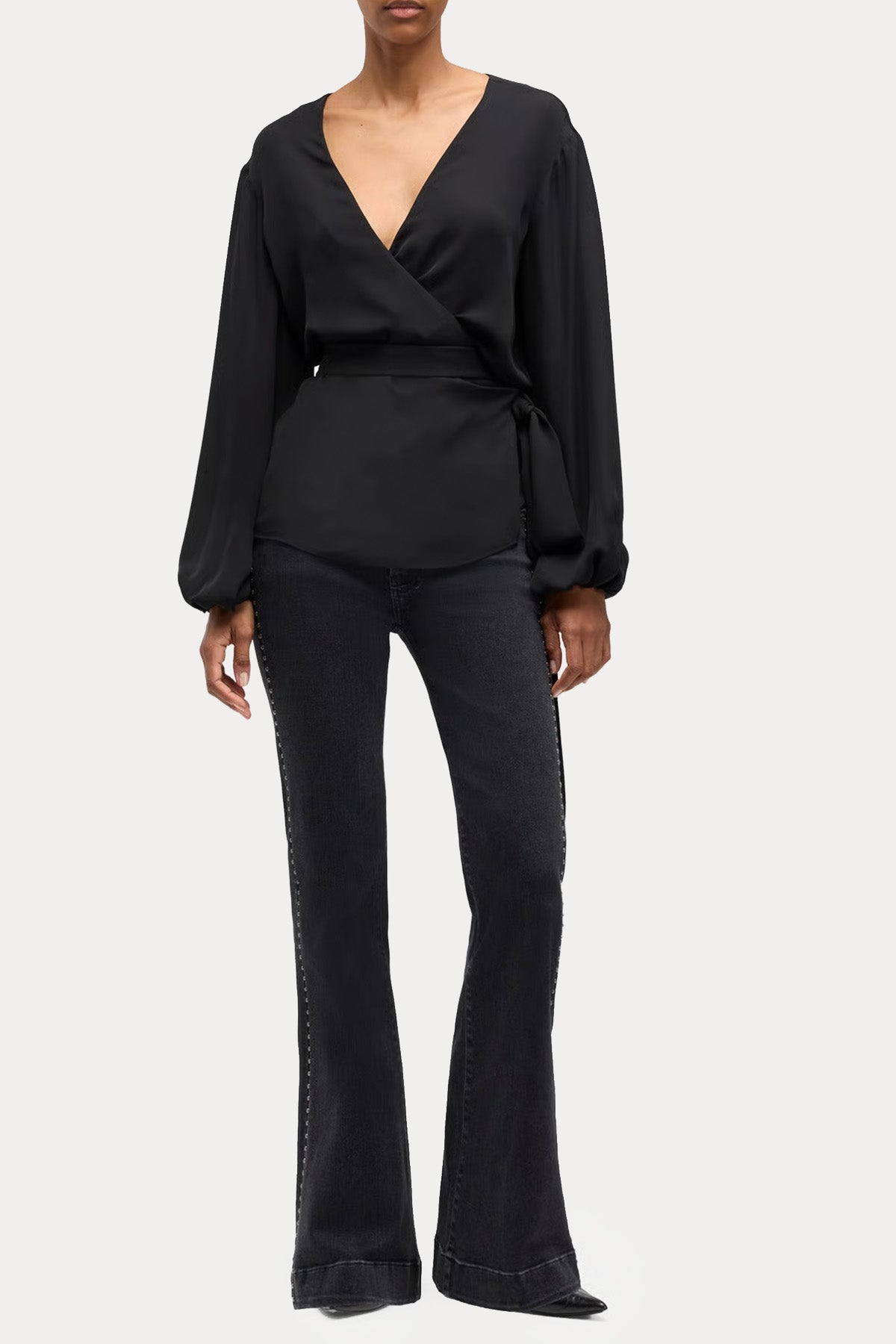 7 For All Mankind Dojo Tailorless Troklu Çan Paça Jeans