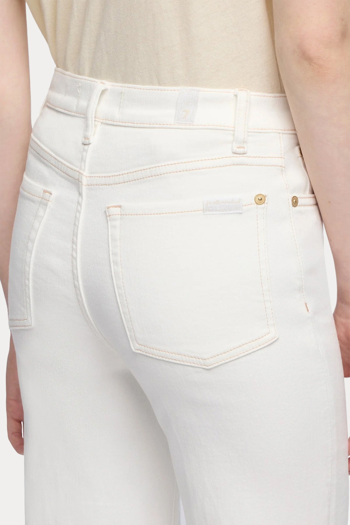 7 For All Mankind Modern Dojo Yüksek Bel Çan Paça Streç Jeans