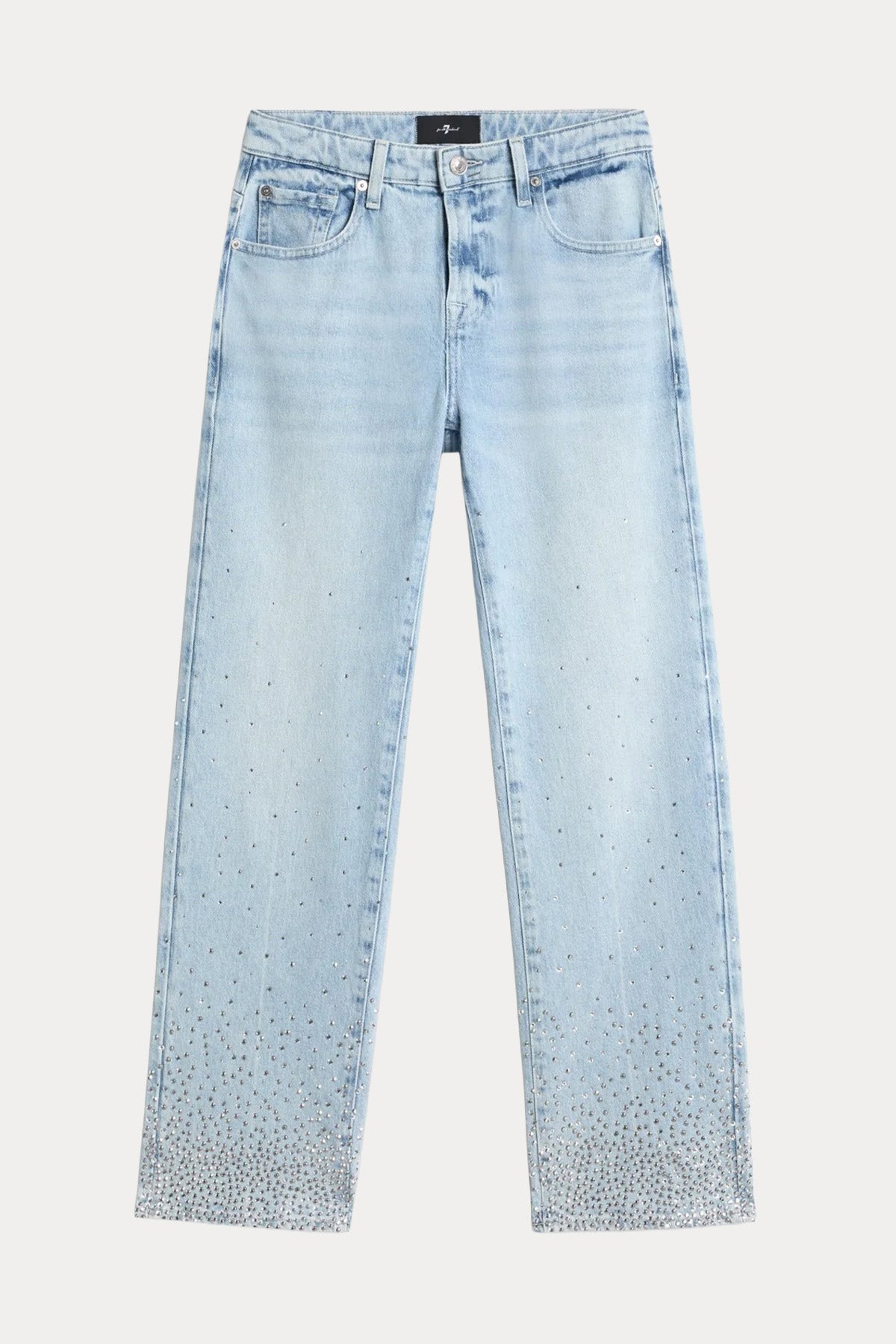 7 For All Mankind Straight Ankle Fit Troklu Yıkamalı Jeans