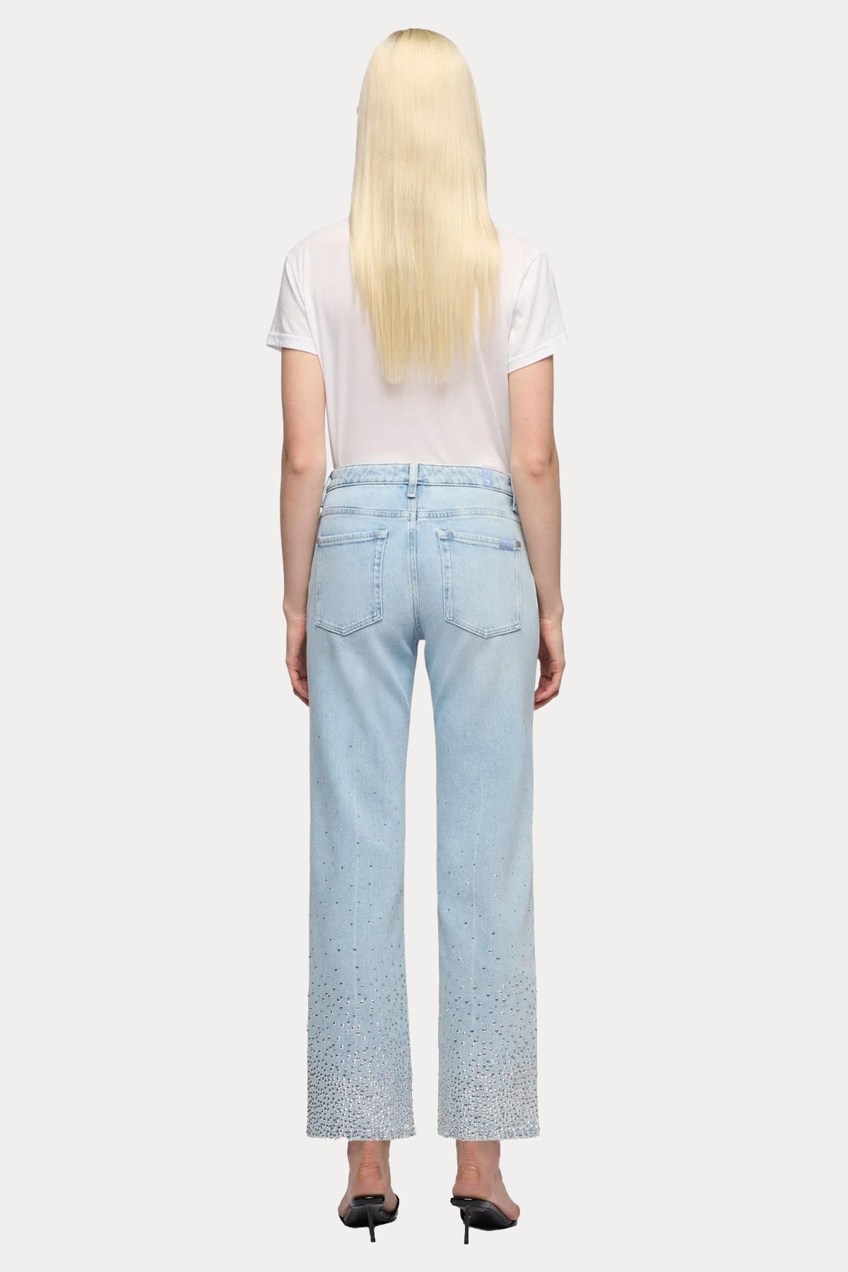 7 For All Mankind Straight Ankle Fit Troklu Yıkamalı Jeans