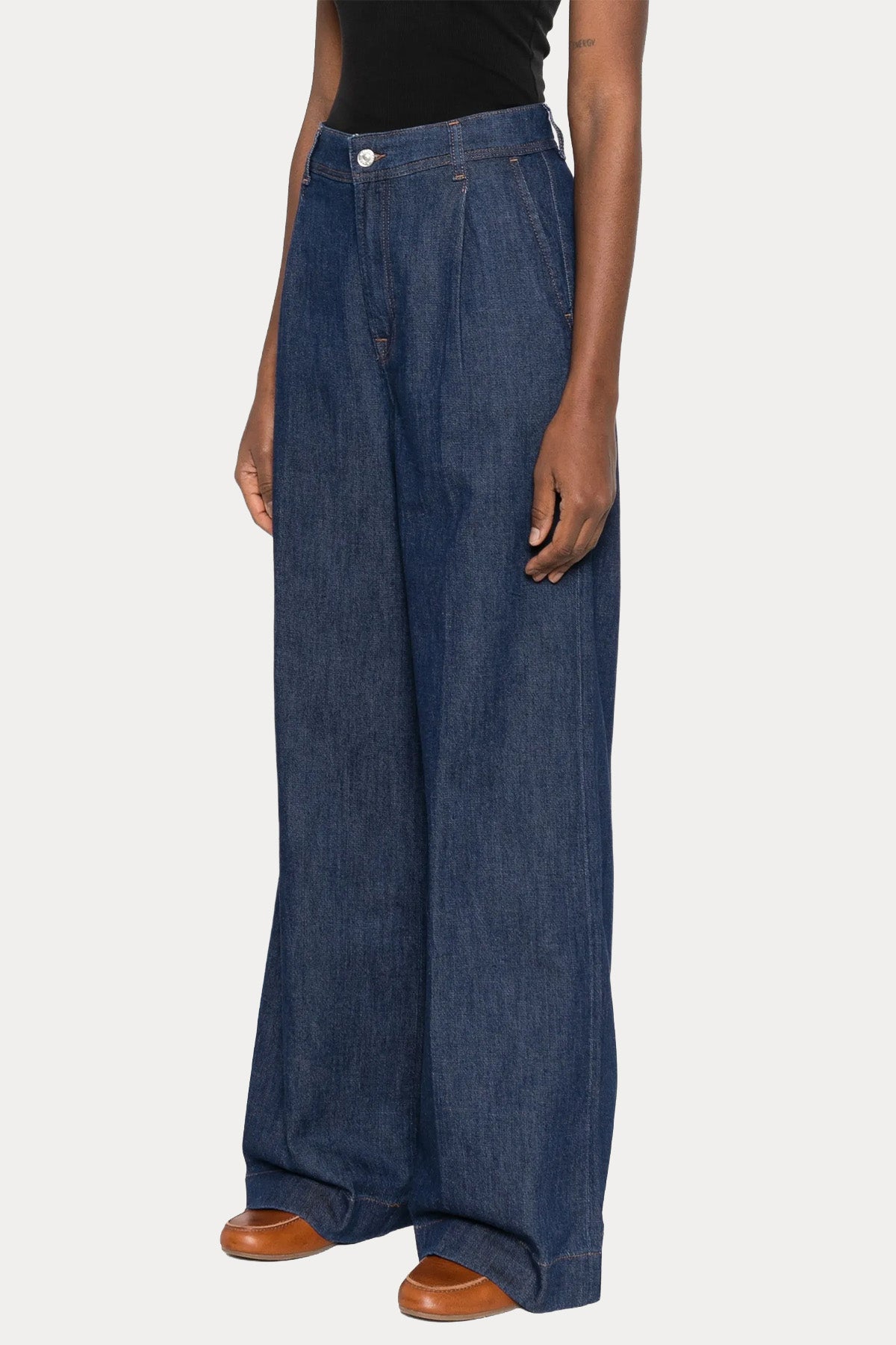 7 For All Mankind Geniş Kesim Tek Pile Geniş Paçalı Jeans-Jeans-Libas